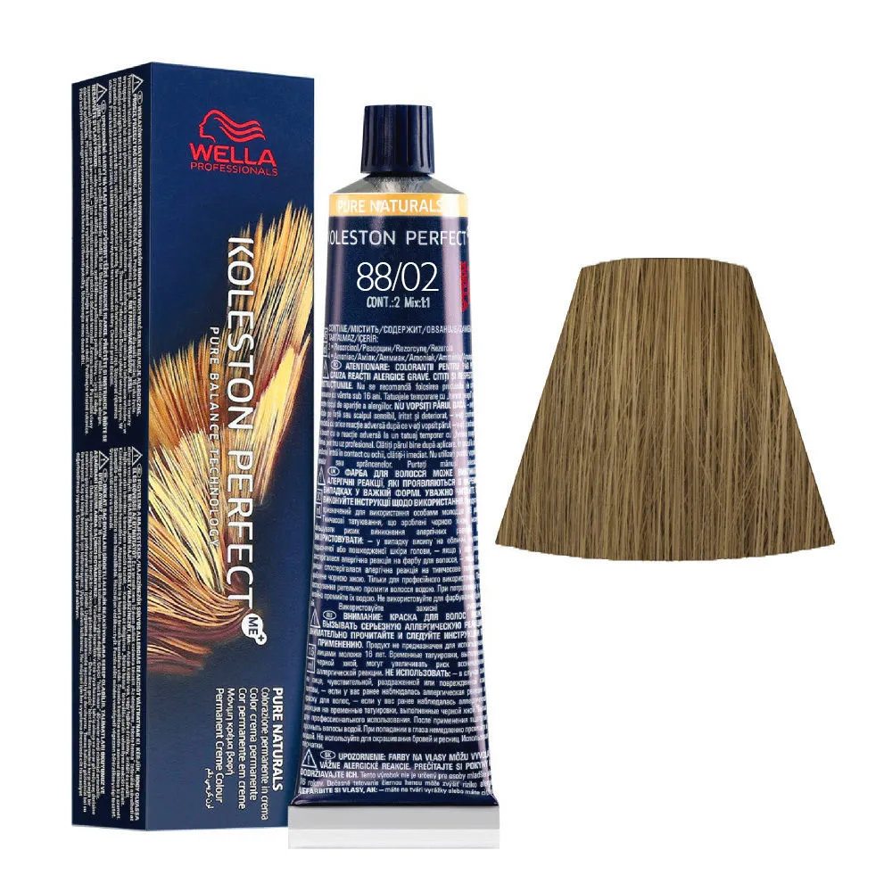 WELLA PROFESSIONALS KOLESTON PERFECT ME N.88/02 BIONDO CHIARO INTENSO NATURALE MATT 60 ML