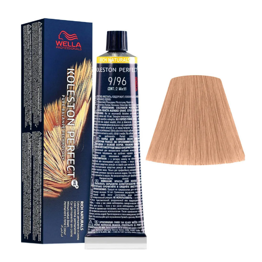 WELLA PROFESSIONALS KOLESTON PERFECT RICH NATUTRALS N.9/96 BIONDO CHIARISSIMO CENDRE VIOLETTO 60 ML