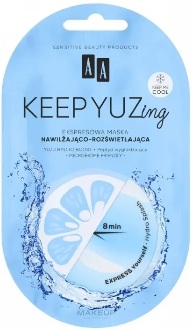 Maschera viso express, idratante e illuminante