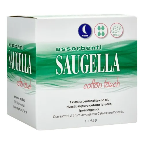 SAUGELLA COTTON TOUCH ASSORBENTI NOTTE 12 PEZZI