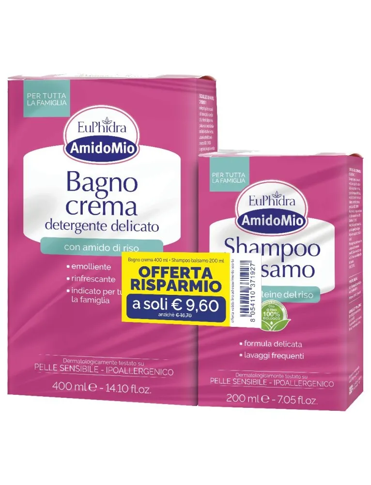 Euphidra Amidomio Bagno Crema 400ml + Shampoo Balsamo 200ml