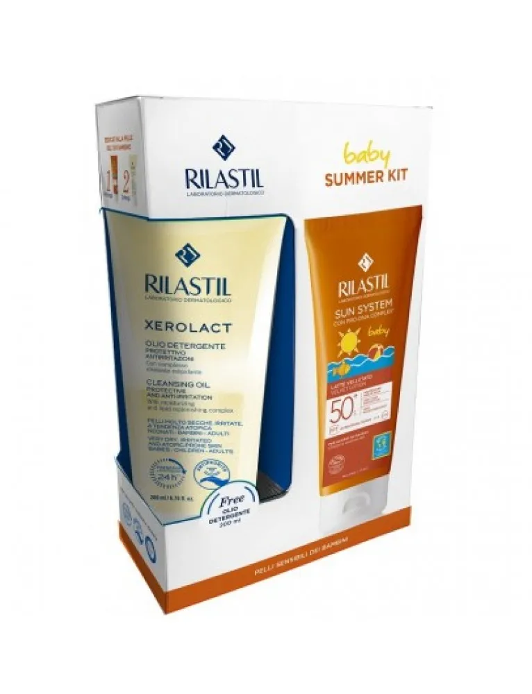 Rilastil Sun Baby Latte Velluto Ppt SPF50+ 200ml + Rilastil Xerolact Olio 200ml