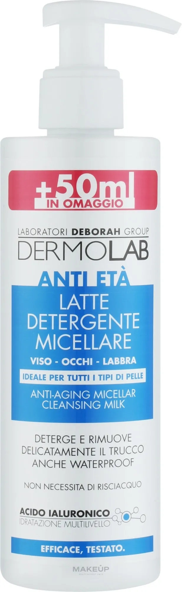 Latte micellare anti-età 40+ per il viso