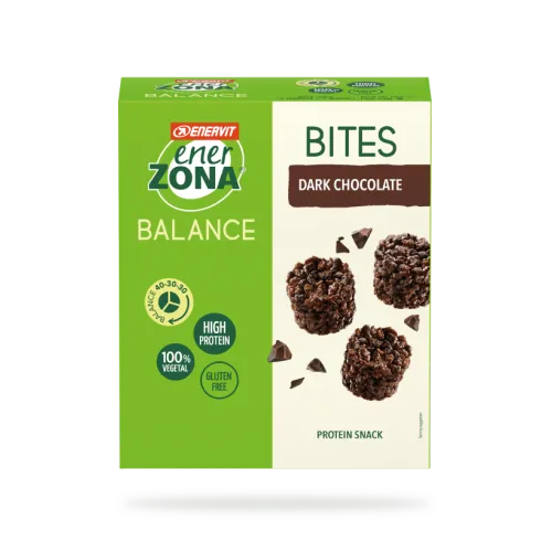 Enerzona MiniRock  Noir -  Snack di soia ricoperti di cioccolato fondente - Formato 5 buste da 24 gr