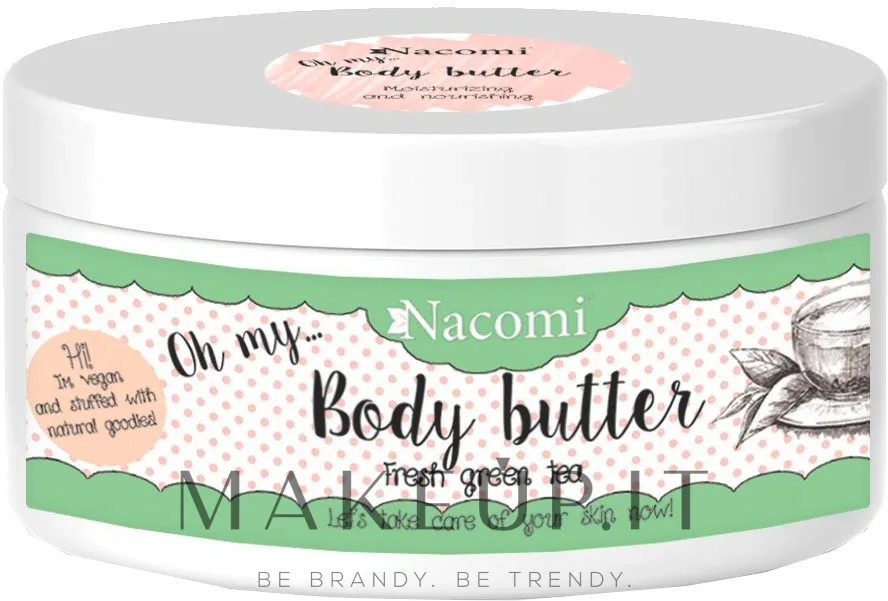 Burro corpo con avocado e tè verde