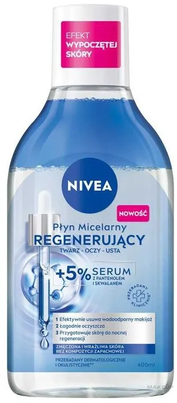Acqua micellare rivitalizzante con siero al 5%, pantenolo e squalano